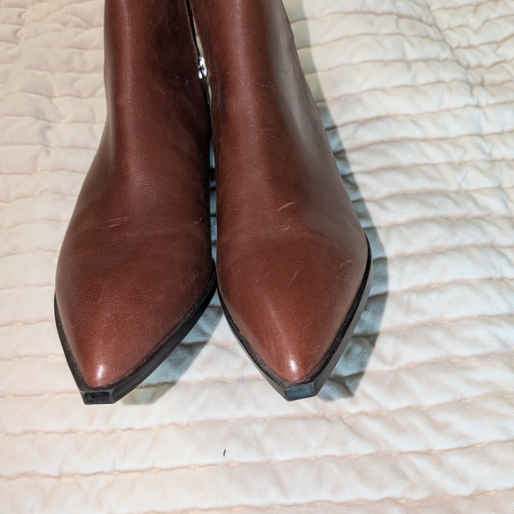 Nine West Brown Pointed Toe Ankle Booties - Picture 2 of 8